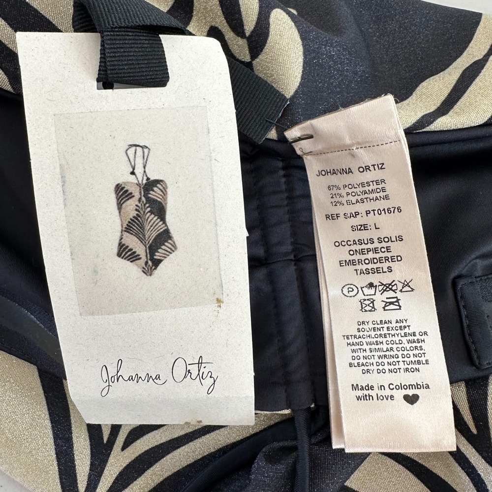 Johanna Ortiz Occasus Solis One Piece Swimsuit Women Large Fans Black Resort NWT - Picture 13 of 15